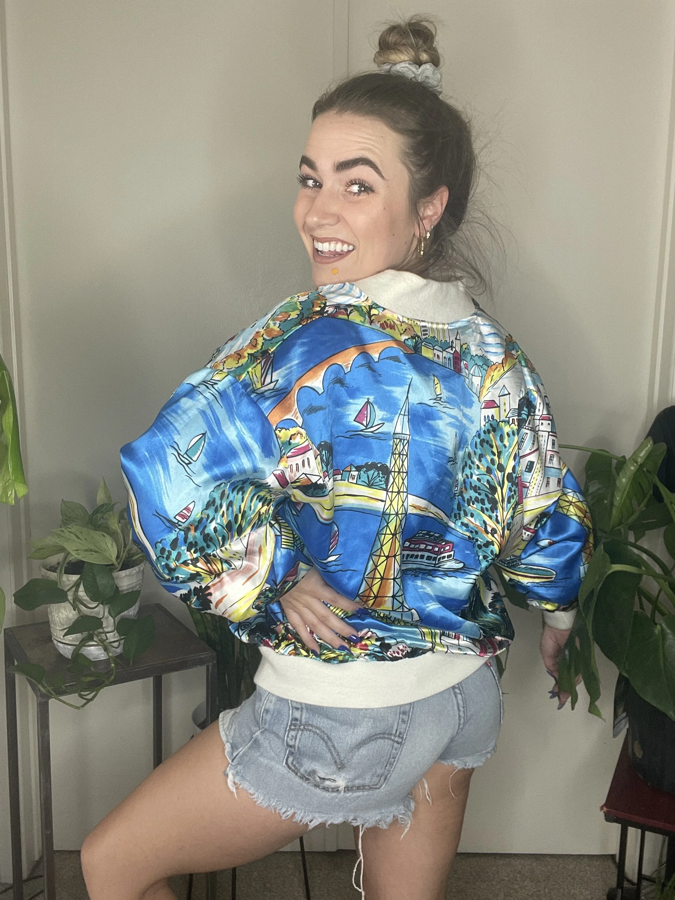 Vintage 90's Christian Dior Sweatshirt Zipup Jacket (L